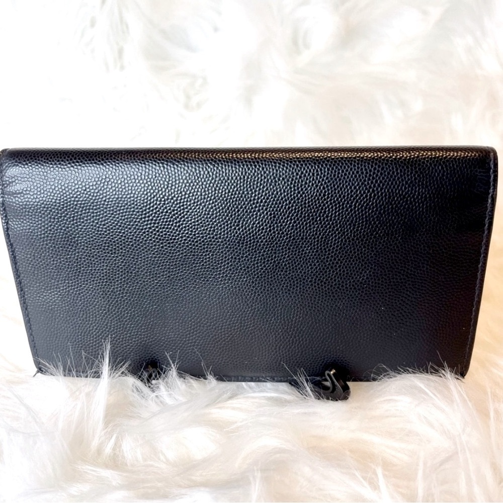 Yves Saint Laurent Black Leather Wallet
